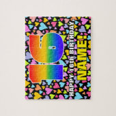 16誕生日—おもしろい、愛するハートシェイプ+「16」 ジグソーパズル (縦)