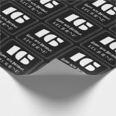 16誕生日:インスパイアアールデコの外観「16」 & Name ラッピングペーパー (角)