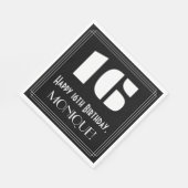 16誕生日:インスパイアアールデコ検索"16" +名前 スタンダードランチョンナプキン (角)