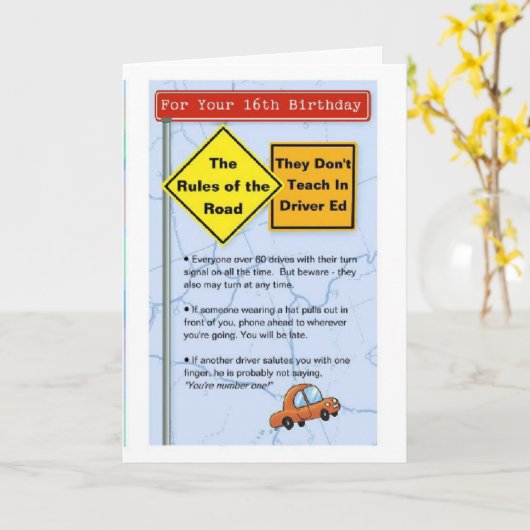 16誕生日 カード (黄色い花)