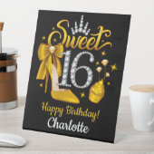 16誕生日。スウィート16女の子 台座サイン (インサイチュ)