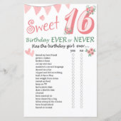 16誕生日EverまたはNeverゲーム (正面)