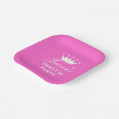 16誕生日sweet sixteenパーティーホットピンクカスタム色 ペーパープレート (傾斜あり)