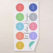 16進コードの色名前をカスタムするデザイナ バスタオル (バスタオル)