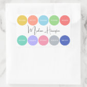 16進コードの色名前をカスタムするデザイナ 長方形シール (バッグ)