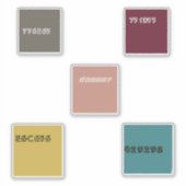 16進コードパレットサンプル シール (正面)