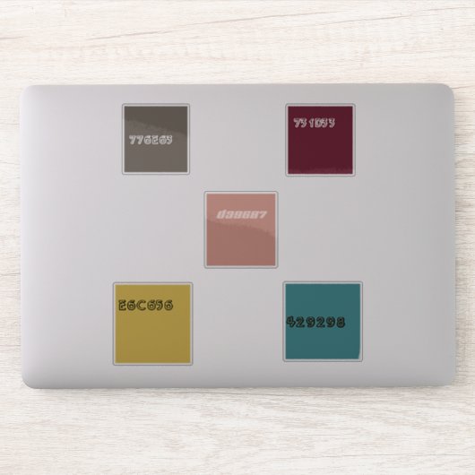 16進コードパレットサンプル シール (コンピューター)