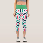 16進パターンヨガカプリス カプリレギンス (正面)