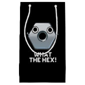 16進数おもしろい六角プーン黒い背景 スモールペーパーバッグ (正面)