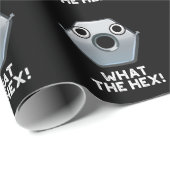 16進数おもしろい六角プーン黒い背景 ラッピングペーパー (ロールコーナー)