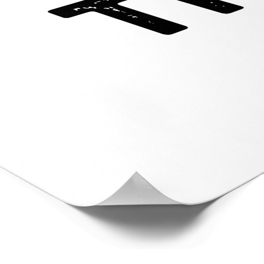 16進数のおもしろい六角形のパン ポスター (角)