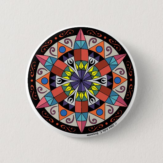 16進数の記号1ボタン 缶バッジ (正面)