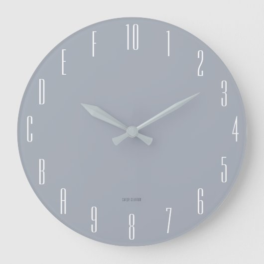 16進法のギーク(狭いところ) ラージ壁時計 (正面)