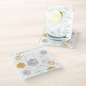 16進法 ガラスコースター (アングル)