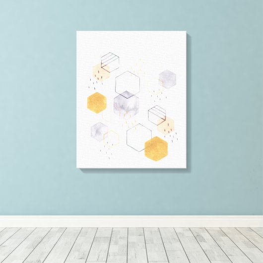 16進法 キャンバスプリント (インサイチュ (ウッドフロア))