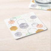 16進法 スクエアペーパーコースター (アングル)