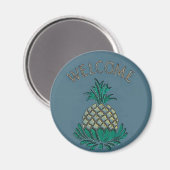 16進記号ウェルカムパイナップル マグネット (正面/裏面)