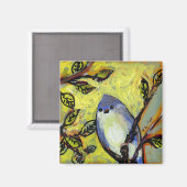 16鳥No 12 – 四角マグネット マグネット (正面/裏面)