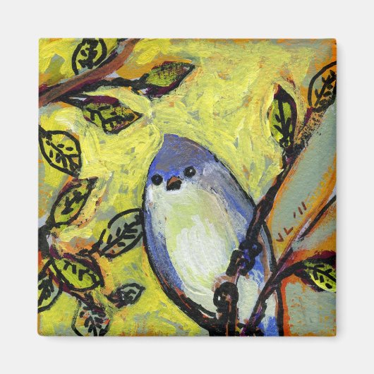 16鳥No 12 – 四角マグネット マグネット (正面)