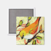 16鳥No 4 – 四角マグネット マグネット (正面/裏面)