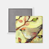 16鳥No 8 – 四角マグネット マグネット (正面/裏面)