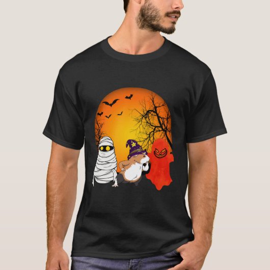 160ギニアピグハロウィンカボチャ Tシャツ (正面)