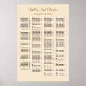 160シャンパン結婚の座席表 ポスター (正面)