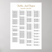 160シンプル結婚の座席表 ポスター (正面)