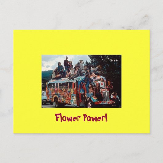 160年代のヒッピーのグリーティングカード ポストカード (正面)