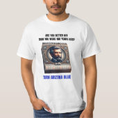 160年前と比べて幸せですか? Tシャツ (正面)