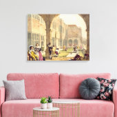 1600年のブラムシルのテラスでのボウル、「A」から キャンバスプリント (インサイチュ (リビング))