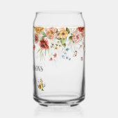 1600年代の芍薬のフラワープリント ドロップデザイン 家紋入り ガラス缶 (左)