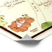 1600年代のCTにおける先駆者ハートフォードの地図 ポスター (角)