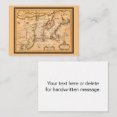 1600年代ニューイングランドのアメリカ先住民部族の地図 ノートカード (正面/裏面)