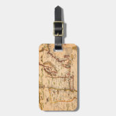 1600年代ニューイングランドのアメリカ先住民部族の地図 ラゲッジタグ (正面縦)