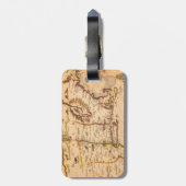 1600年代ニューイングランドのアメリカ先住民部族の地図 ラゲッジタグ (裏面縦)