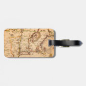 1600年代ニューイングランドのアメリカ先住民部族の地図 ラゲッジタグ (裏面横)