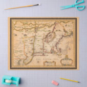 1600年代ニューイングランドのアメリカ先住民部族の地図 薄葉紙 (クラフト)