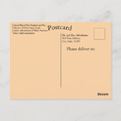 1600年代ニューイングランド地図先住民アメリカ人集落 ポストカード (裏面)