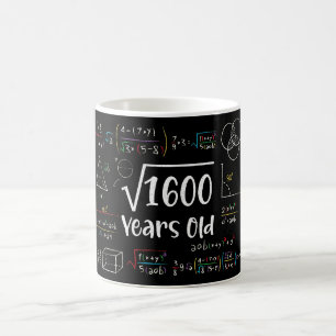 1600 40歳の誕生日40歳のギフトの平方根 コーヒーマグカップ