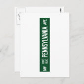 1600 Pennsylvania Avenue, Road Sign, DC, USA ポストカード (正面/裏面)