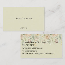 1600s Vintage Dutch Floral Border 名刺