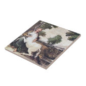 1602年頃の処女とユニコーンのタイル タイル (側面)