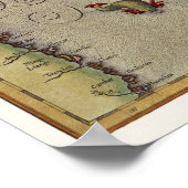 1606年のメルカトルとホンドゥイウスによる日本地図 ポスター (角)