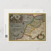 1606 Map Fez and the Kingdom of Morocco by Hondius ポストカード (正面/裏面)