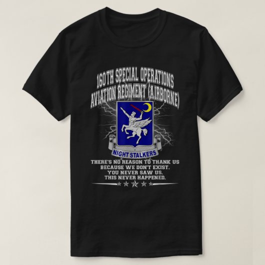 160th Special Operations Aviation Regiment  Tシャツ (デザイン正面)