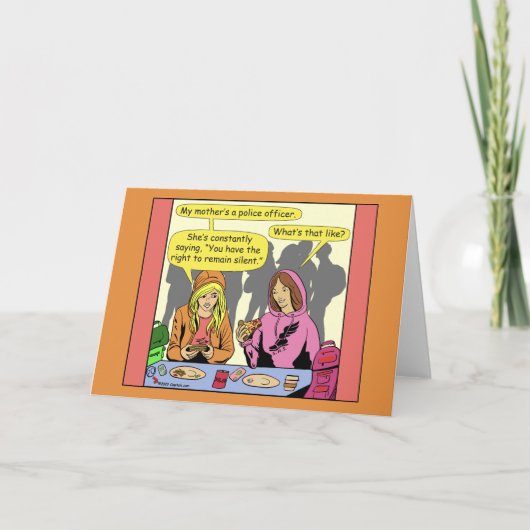 1614母は警察官の漫画 カード (正面)