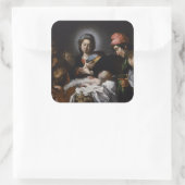 1615年頃の羊飼いの崇拝 スクエアシール (バッグ)