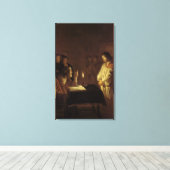 1617年、大祭司の前のキリスト キャンバスプリント (インサイチュ (ウッドフロア))