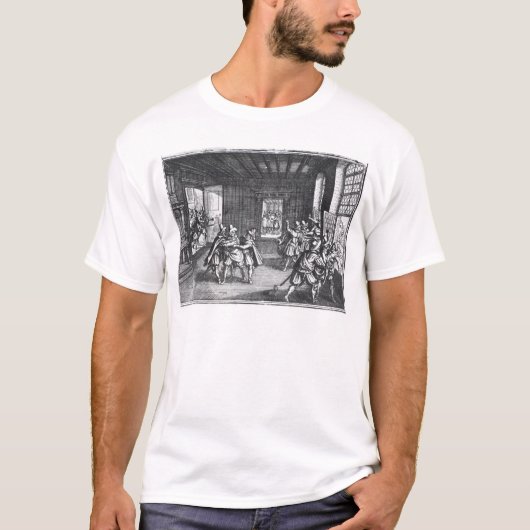 1618年にプラハのDefenestration Tシャツ (正面)